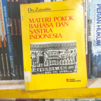 Materi Pokok Bahasa Dan Sastra Indonesia