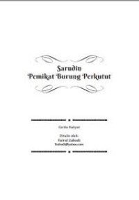 Sarudin Pemikat Burung Perkutut